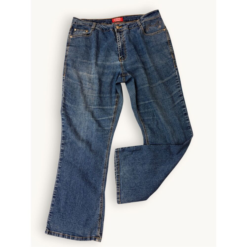 Cosjeans 18W Plus Size Bootcut Jeans Stretch Lightweight Denim Embellished